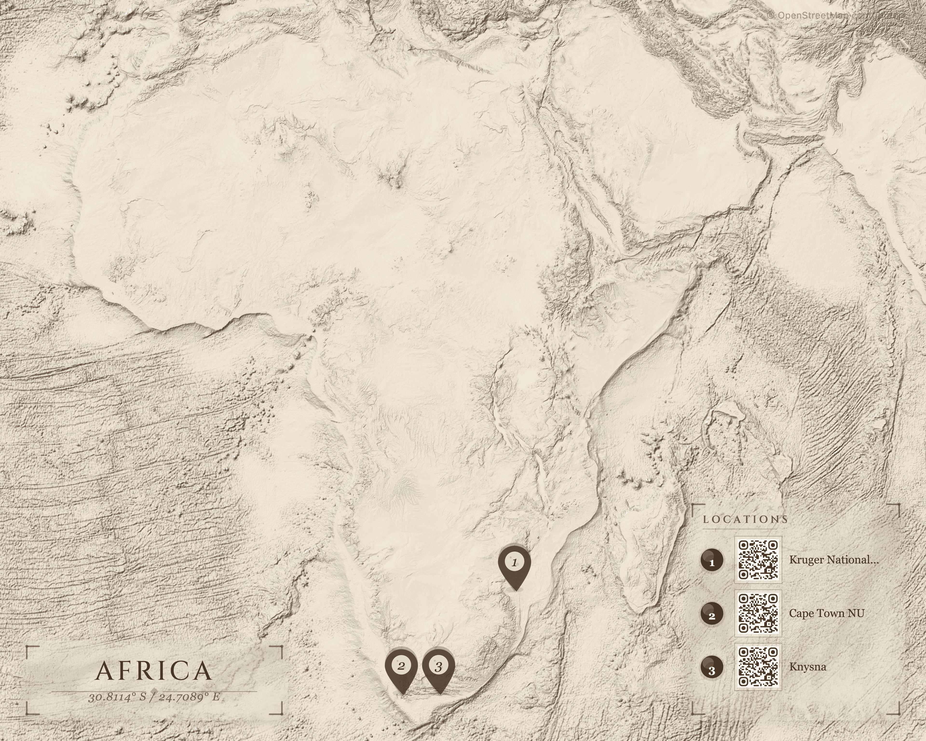 Africa adventure map
